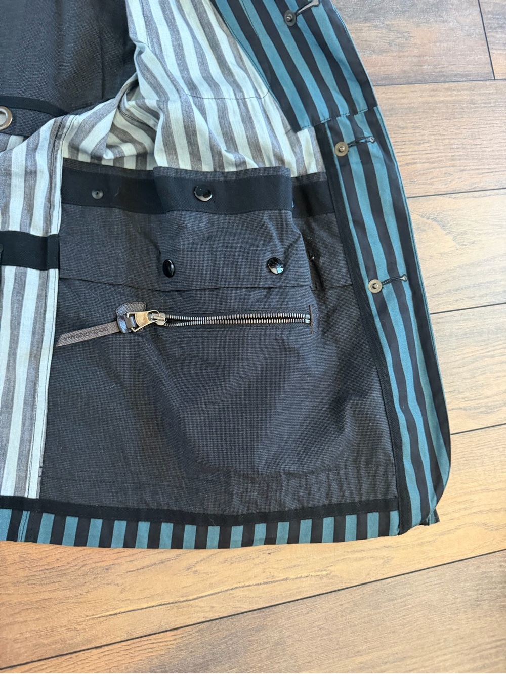 Dolce & Gabbana Teal and Black Striped Blazer jacket - Picture 6 of 9